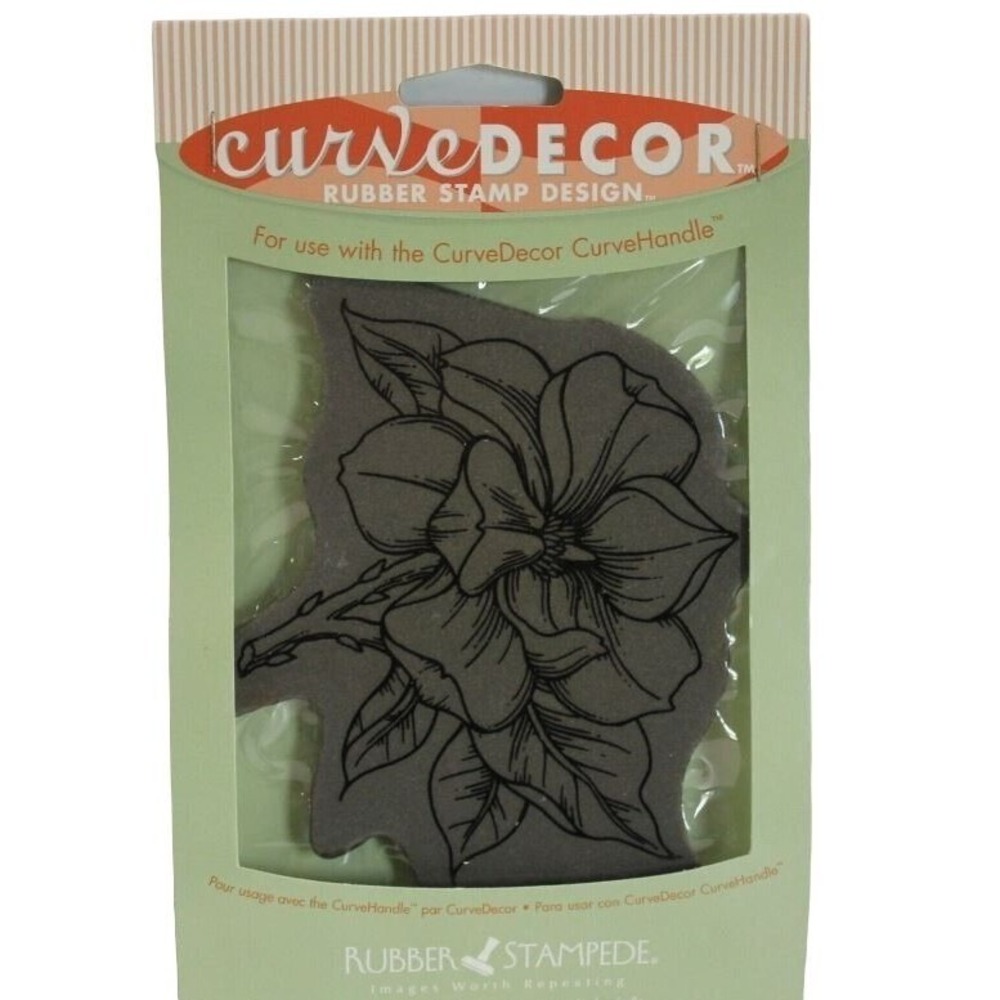 Rubber Stampede Stamps Curve Decor Stamping Art MAGNOLIA STAR‎ AMARYLLIS